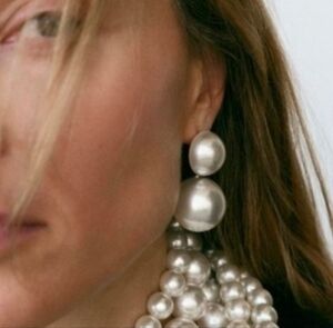 ZARA Double Pearl Earrings